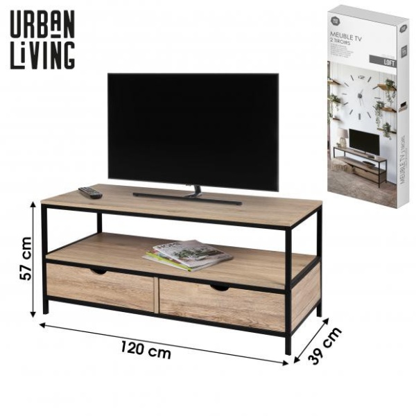 Mueble TV 2 Cajones Loft