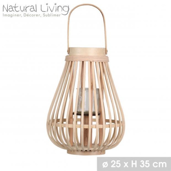 Farol Madera Natural