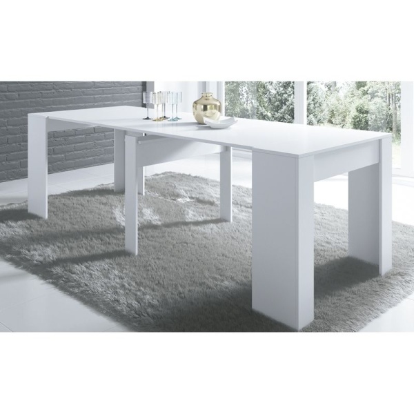 Taquillón convertible en mesa comedor Mod. Fuelle Blanco