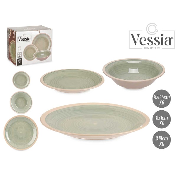 Vajilla 18 pcs – Verde