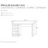 Mesa de estudio Lara Cambrian/Grafito - Imagen 2