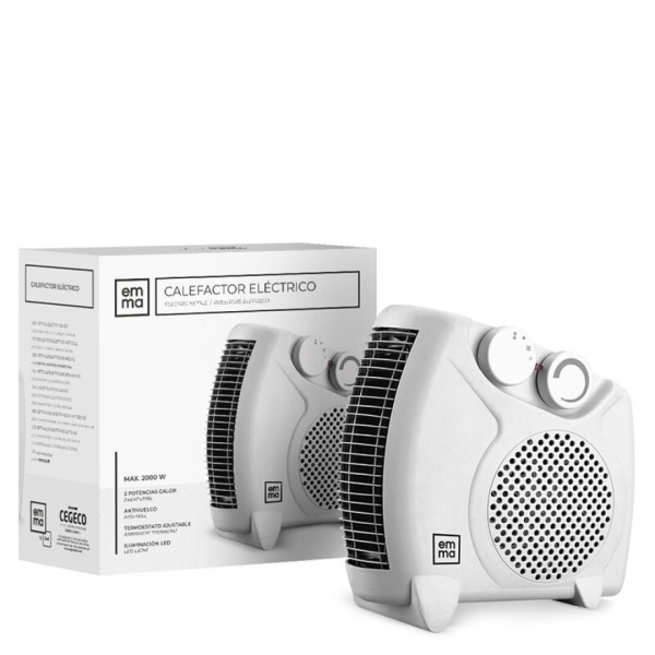 Calefactor cuadrado blanco 2000w EMMA