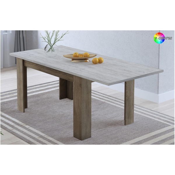 Mesa de comedor extensible Corfu Cañon/Trufa