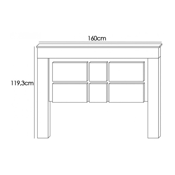 Cabecero con patas 160cm Lara Cambrian/Blanco