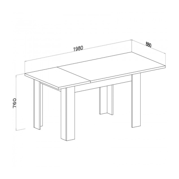 Mesa de comedor extensible Corfu Andersen/Gris