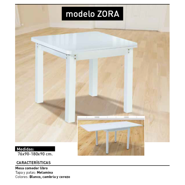 Mesa Libro Extensible Mod. Zora Blanco