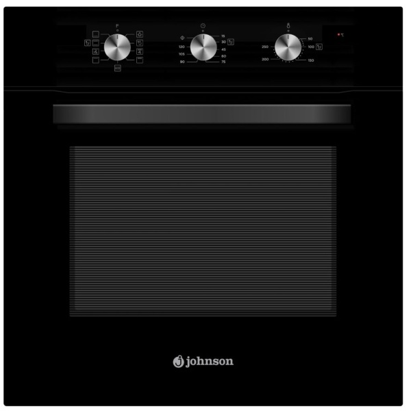 Horno 8 funciones y AquaClean Cristal Negro JOHNSON