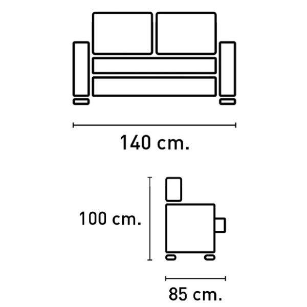 Sofá Saleta 2 Plazas