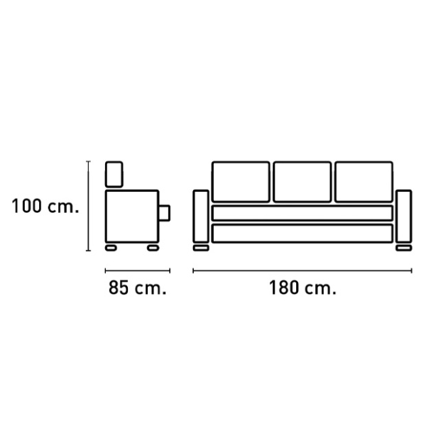 Sofá Saleta 3 Plazas