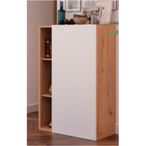 Mueble Auxiliar Milana KOM1D Blanco/Roble