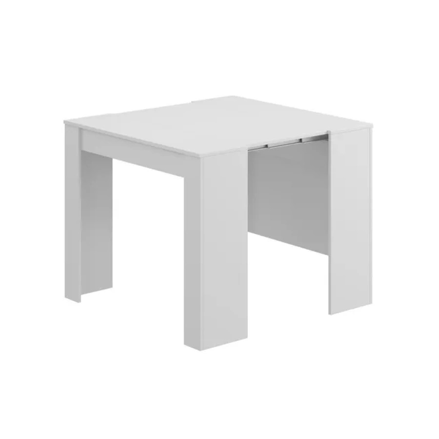 Mesa de comedor extensible Blanco brillo - Imagen 7