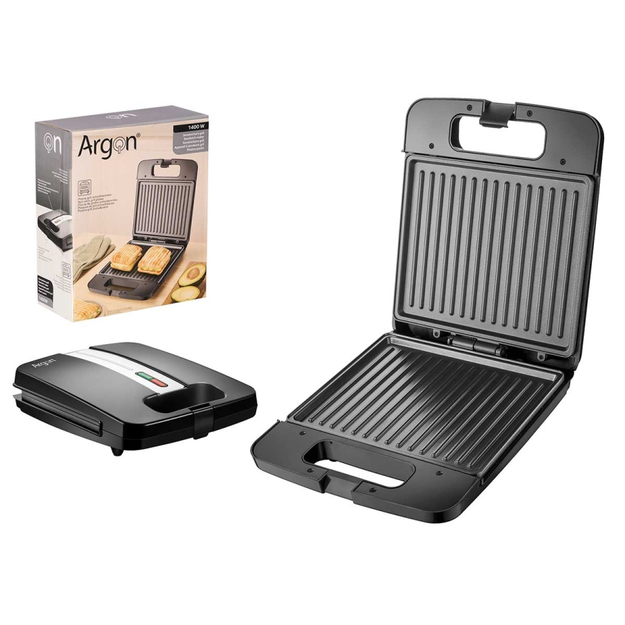 Sandwichera Grill grande 1400w negra