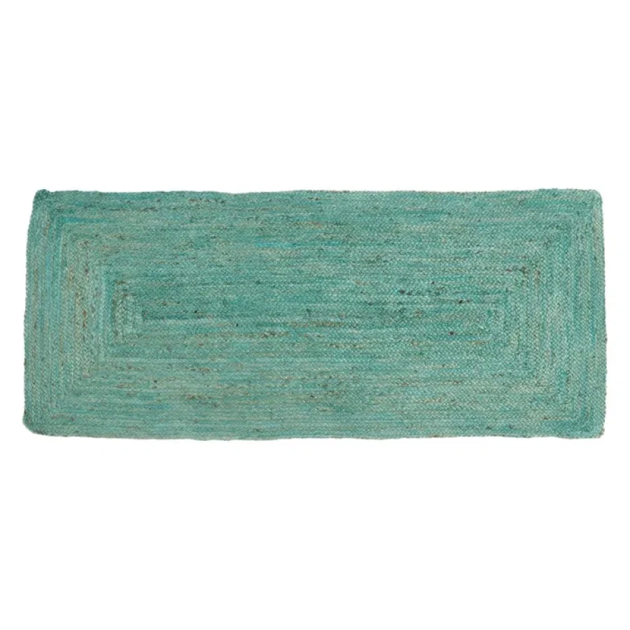 Alfombra yute azul