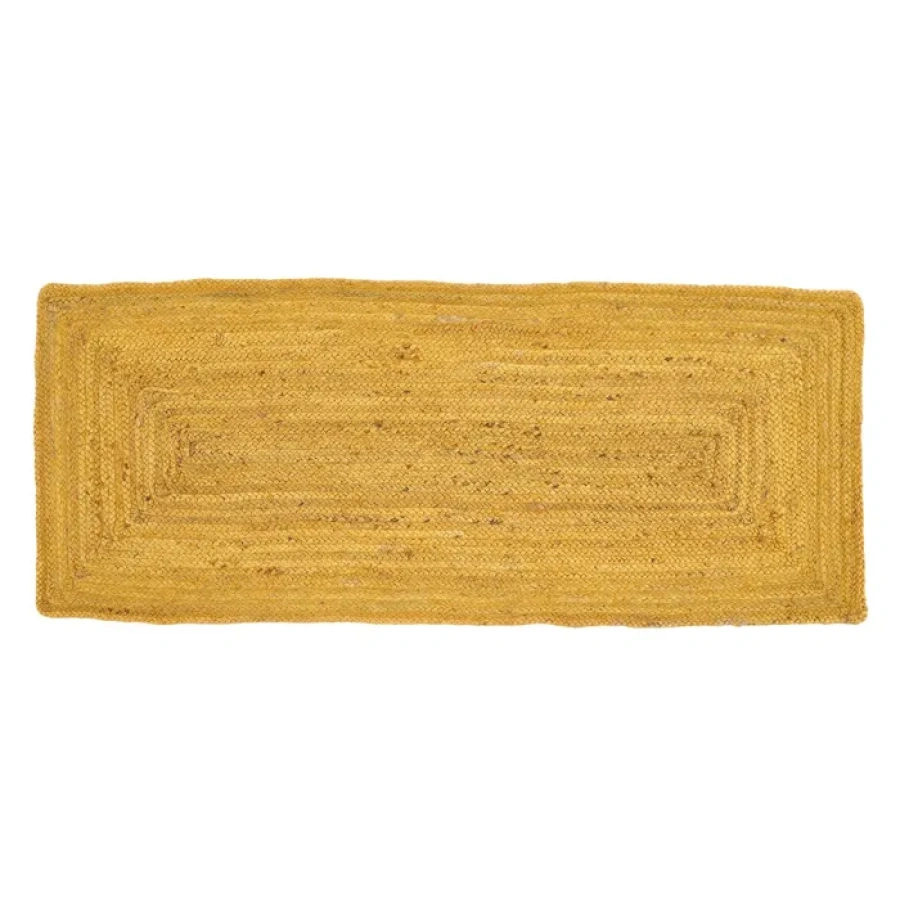 Alfombra yute amarillo
