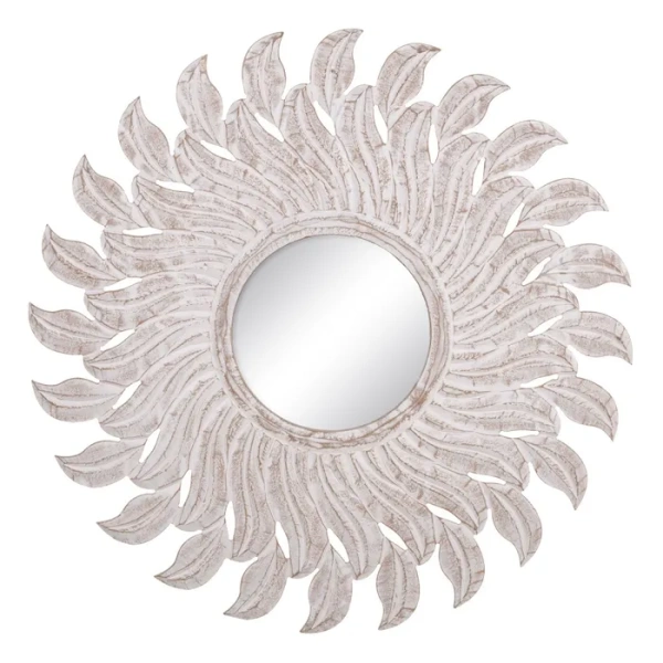 Espejo blanco rozado DM decoración