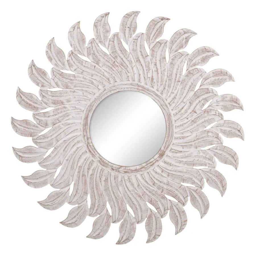 Espejo blanco rozado DM decoración