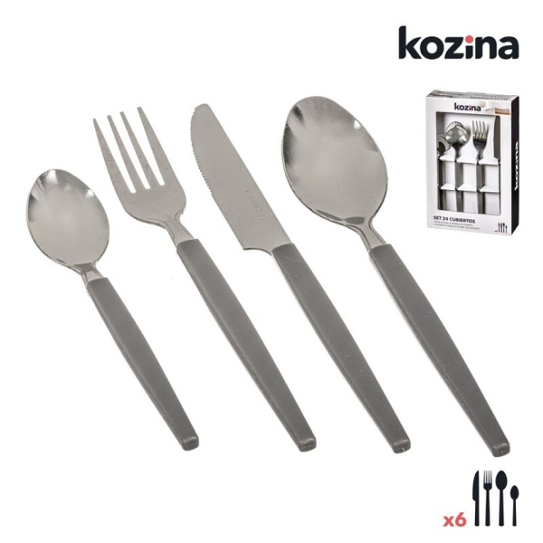 Set 24 cubiertos acero inoxidable